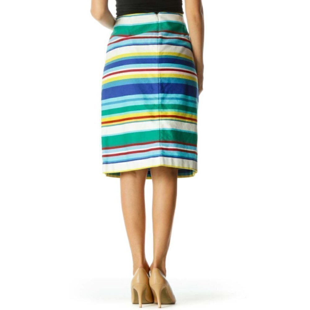 Talbots Multicolor 100% Cotton Striped Skirt - Picture 3 of 3